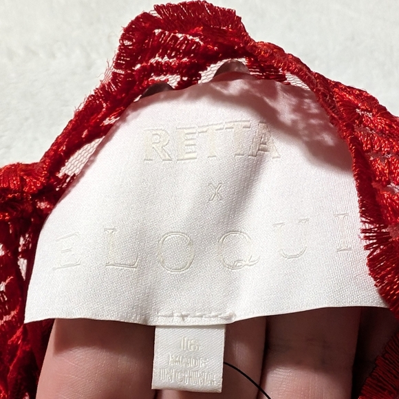 Eloquii Lace Mock Neck Blouse - Picture 7 of 12